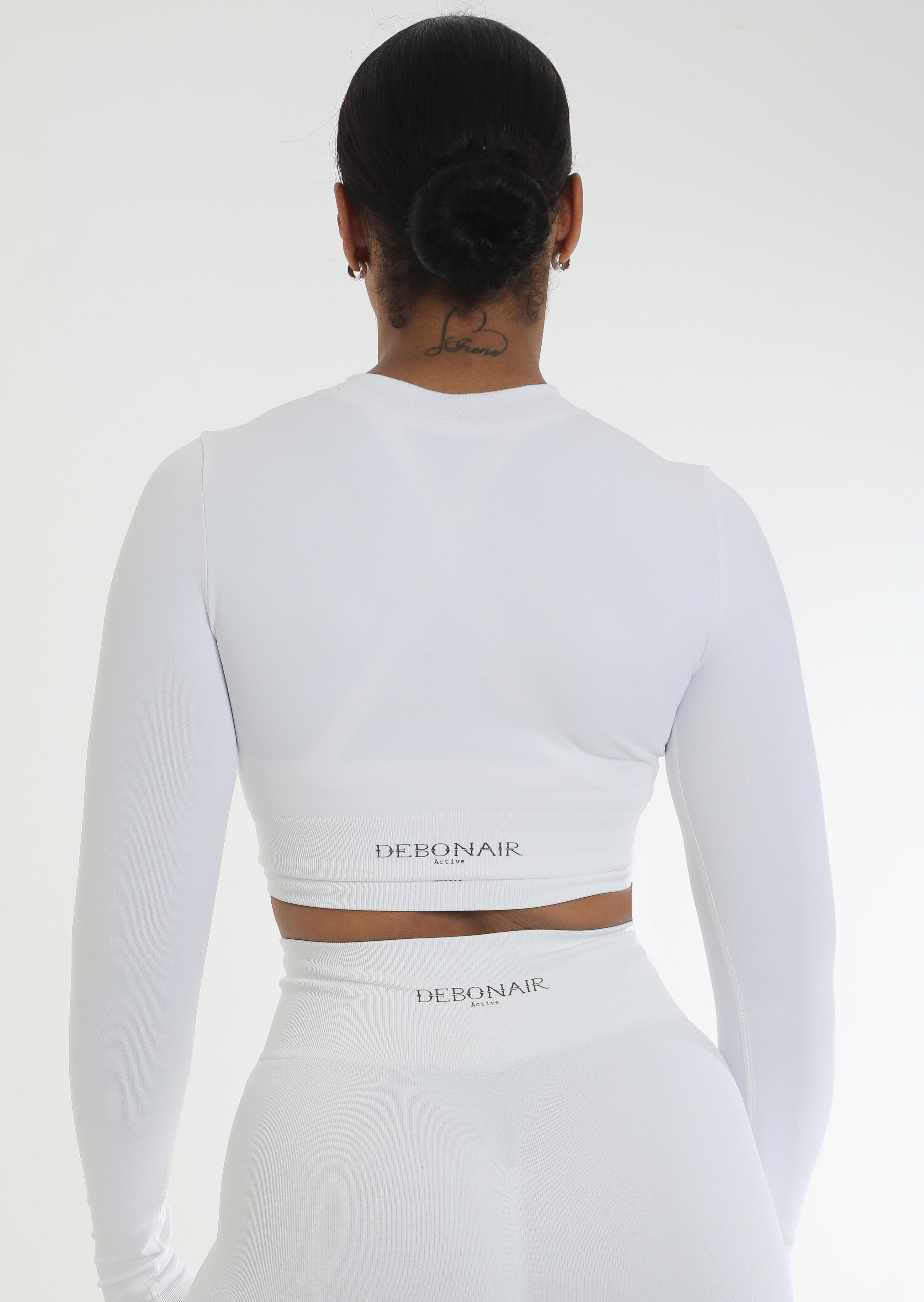 Conquest Half Zip Long sleeve Crop Top