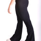 Cross Waist Ribbed Flared Leggings