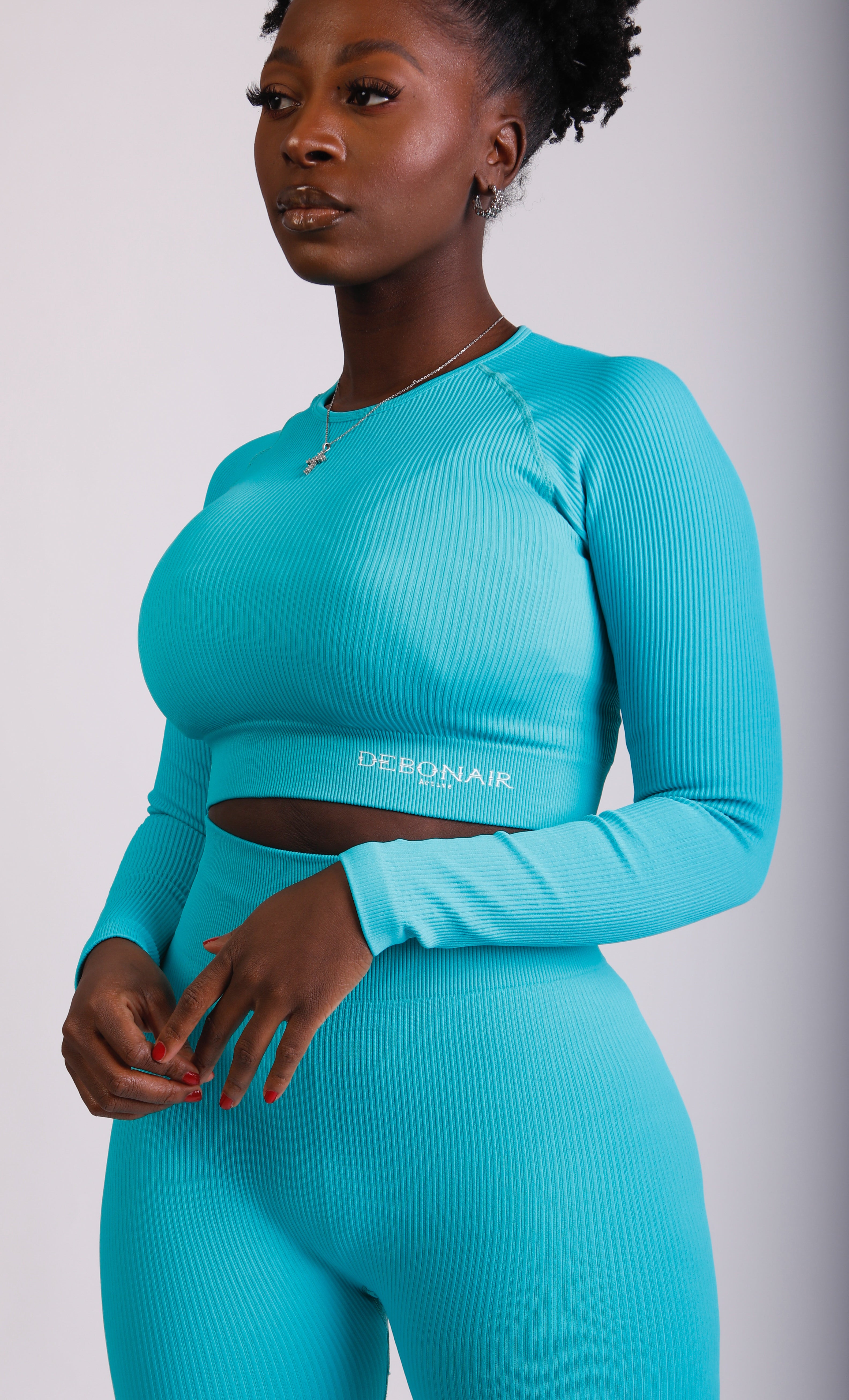 Ribbed Long Sleeve Crop Top