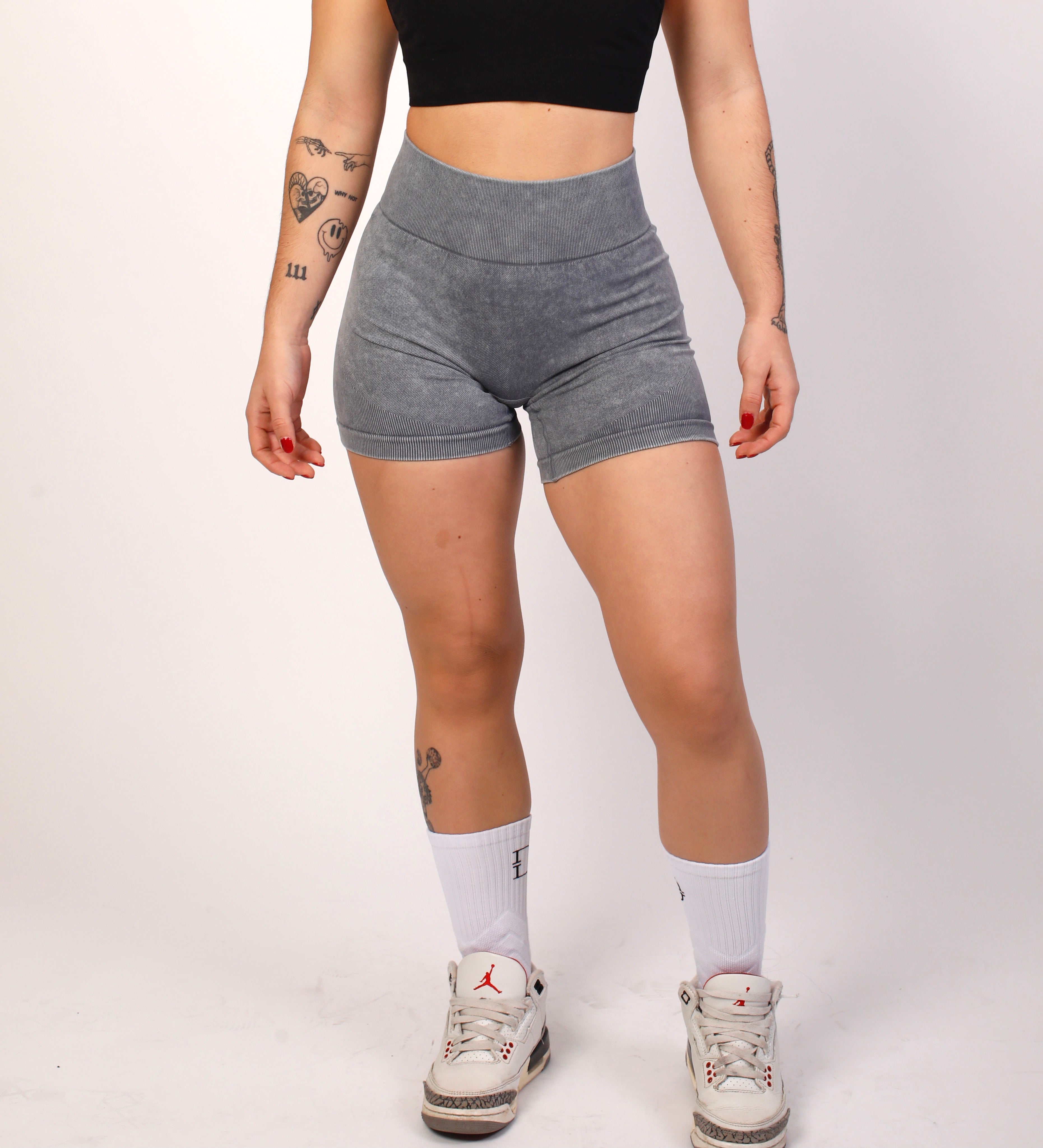 Seamless Washed Tie-Dye Shorts