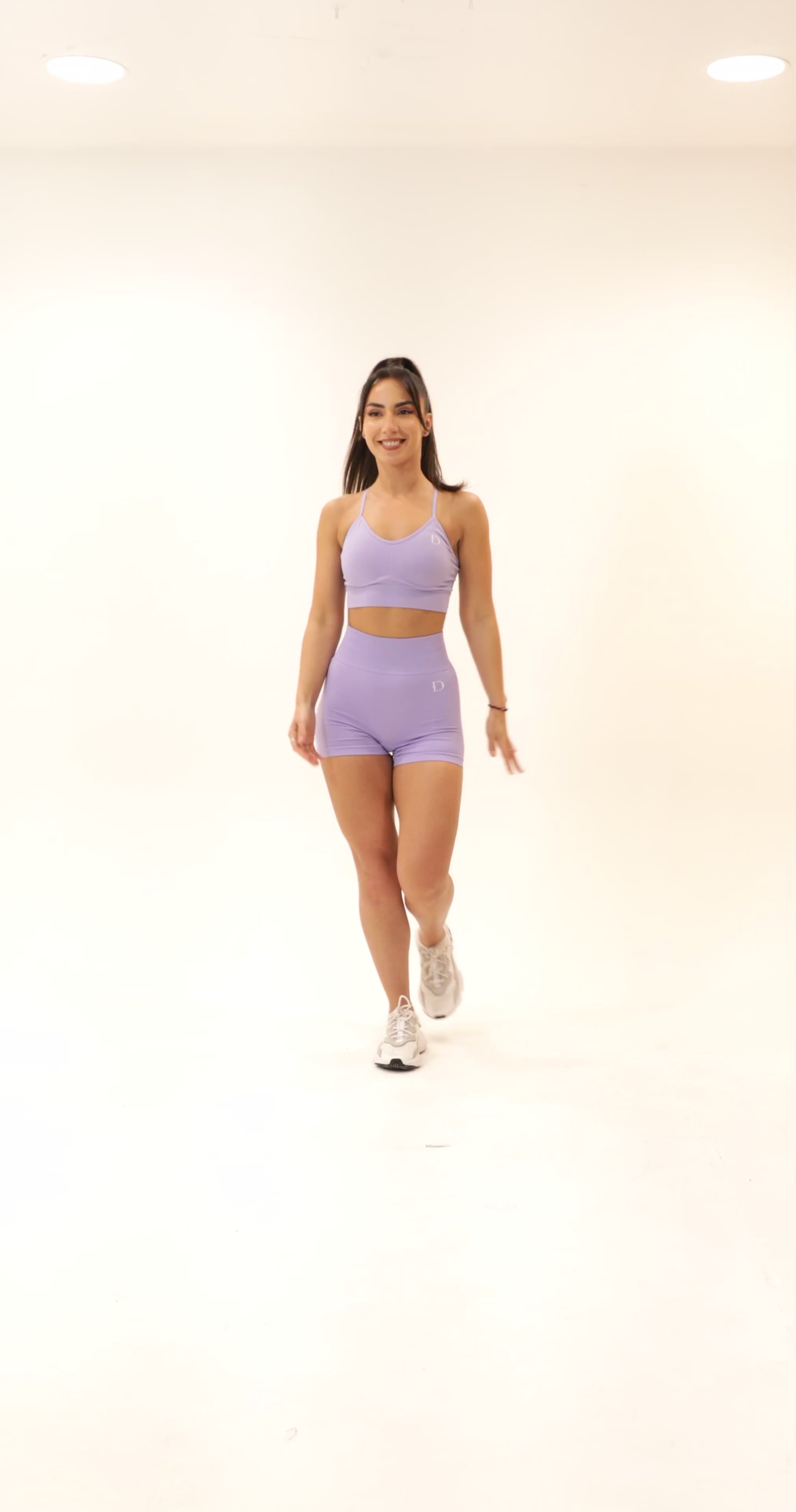 Ribbed Seamless Cross Back Bra